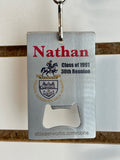 Stainless Bottle Opener / Business Card - Custom Printed & Engraved (10 Pack)